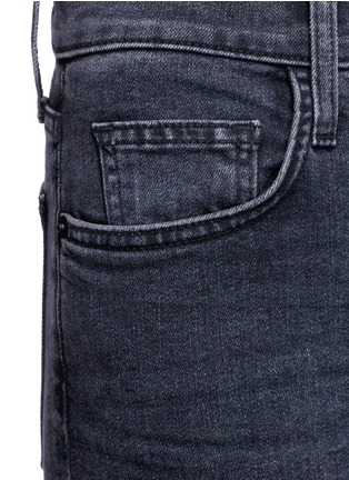 Detail View - Click To Enlarge - CURRENT/ELLIOTT - 'The Kick' raw cuff flared jeans