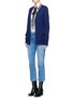 Figure View - Click To Enlarge - CURRENT/ELLIOTT - 'The Kick' relaxed fit cropped jeans