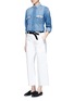 Figure View - Click To Enlarge - CURRENT/ELLIOTT - 'The Whitney Prep' patchwork denim shirt