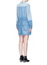 Back View - Click To Enlarge - CURRENT/ELLIOTT - 'The Whitney' patchwork denim shirt dress