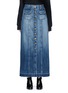 Main View - Click To Enlarge - CURRENT/ELLIOTT - 'The Sally' raw hem button denim skirt