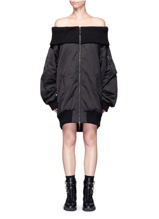 Main View - Click To Enlarge - FENTY PUMA BY RIHANNA - Off-shoulder padded bomber jacket