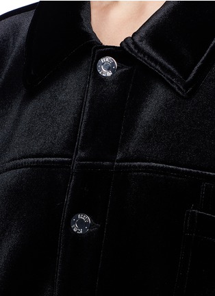 Detail View - Click To Enlarge - FENTY PUMA BY RIHANNA - Oversized velvet neoprene trucker jacket