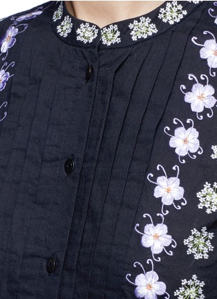 Detail View - Click To Enlarge - 68244 - 'Sylvie' floral embroidery cotton-silk dress