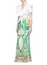 Figure View - Click To Enlarge - 68244 - 'Belle' floral embroidery tulle maxi fishtail skirt
