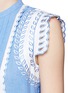 Detail View - Click To Enlarge - 68244 - 'Gilda' floral embroidery sleeveless chambray maxi dress