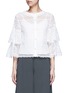 Main View - Click To Enlarge - 68244 - 'Desdemona' bell sleeve floral lace blouse