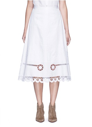 Main View - Click To Enlarge - 68244 - 'Midi Bellanca' folk embroidery skirt