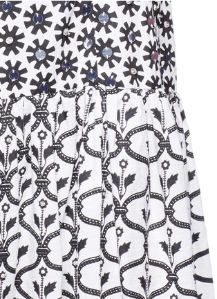 Detail View - Click To Enlarge - 68244 - 'Lizette Panel' floral print embellished cotton skirt