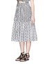 Front View - Click To Enlarge - 68244 - 'Lizette Panel' floral print embellished cotton skirt
