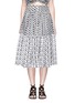 Main View - Click To Enlarge - 68244 - 'Lizette Panel' floral print embellished cotton skirt