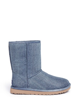 Main View - Click To Enlarge - UGG - 'Classic Short' washed denim boots