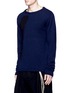 Front View - Click To Enlarge - SONG FOR THE MUTE - Contrast panel lambswool-silk sweater