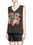 Front View - Click To Enlarge - MADEWORN - 'Cut' Rolling Stones print jersey T-shirt
