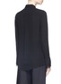 Back View - Click To Enlarge - THEORY - 'Niteesh' fringe cuff silk georgette shirt