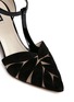 Detail View - Click To Enlarge - GIORGIO ARMANI SHOES - Suede leaf cutout patent leather pumps