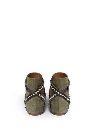 Back View - Click To Enlarge - ISABEL MARANT ÉTOILE - 'Ruben' stud strap suede ankle boots