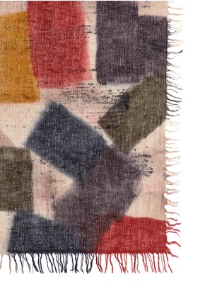 Detail View - Click To Enlarge - FALIERO SARTI - 'Giovanna' brushstroke print cashmere-silk-wool scarf