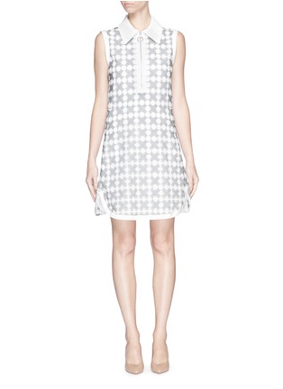 Main View - Click To Enlarge - CHLOÉ - Zip front broderie anglaise dress