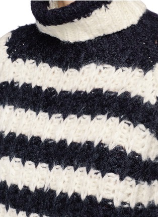 Detail View - Click To Enlarge - CHLOÉ - Stripe silk-mohair-wool sweater