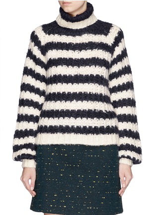 Main View - Click To Enlarge - CHLOÉ - Stripe silk-mohair-wool sweater
