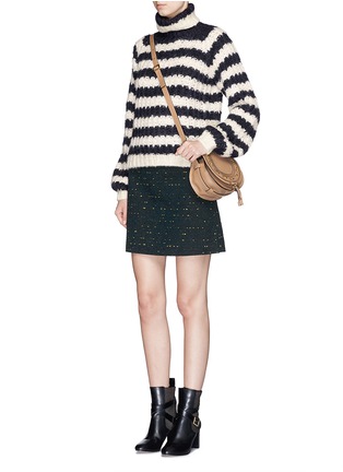 Figure View - Click To Enlarge - CHLOÉ - Stripe silk-mohair-wool sweater