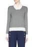 Main View - Click To Enlarge - CHLOÉ - Shawl collar houndstooth jacquard knit sweater
