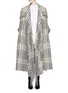 Main View - Click To Enlarge - CHLOÉ - Check plaid fringe blanket cape coat