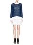 Figure View - Click To Enlarge - CHLOÉ - Contrast open knit sweater