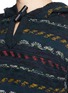 Detail View - Click To Enlarge - CHLOÉ - Speckle stripe knit hood sweater