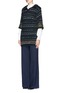 Figure View - Click To Enlarge - CHLOÉ - Speckle stripe knit hood sweater