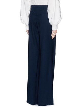 Back View - Click To Enlarge - CHLOÉ - Stretch wool flare pants