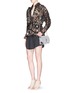 Figure View - Click To Enlarge - CHLOÉ - Lurex star embroidery paisley print ruffle blouse