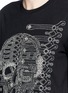 Detail View - Click To Enlarge - ALEXANDER MCQUEEN - Military skull beaded embroidery T-shirt