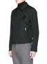 Front View - Click To Enlarge - ALEXANDER MCQUEEN - Crystal embroidery wool blouson jacket