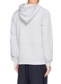 Back View - Click To Enlarge - ALEXANDER MCQUEEN - Skull appliqué asymmetric zip hoodie