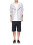 Figure View - Click To Enlarge - ALEXANDER MCQUEEN - Skull appliqué asymmetric zip hoodie