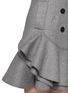 Detail View - Click To Enlarge - ALEXANDER MCQUEEN - Peplum hem double breasted wool felt coat