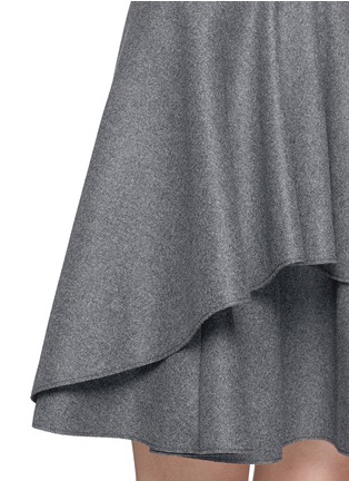 Detail View - Click To Enlarge - ALEXANDER MCQUEEN - Asymmetric peplum layer wool felt skirt