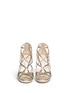 Figure View - Click To Enlarge - JIMMY CHOO - 'Vidane' lamé glitter mirror leather sandals