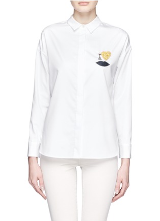 Main View - Click To Enlarge - STELLA MCCARTNEY - Embroidered cotton shirt