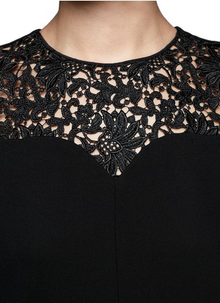 Detail View - Click To Enlarge - STELLA MCCARTNEY - Lace collar short sleeve top