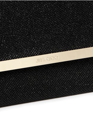 Detail View - Click To Enlarge - JIMMY CHOO - 'Margot' chain glitter envelope clutch