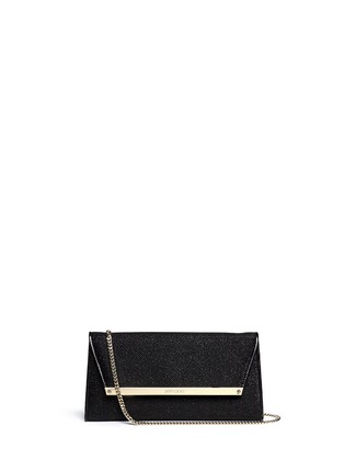 Main View - Click To Enlarge - JIMMY CHOO - 'Margot' chain glitter envelope clutch