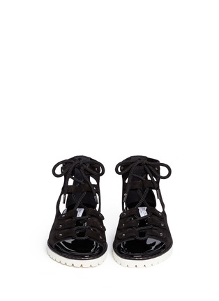 Figure View - Click To Enlarge - JIMMY CHOO - 'Wylde' rope lace-up suede sandals