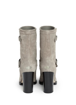 Back View - Click To Enlarge - JIMMY CHOO - 'Dart' python embossed suede boots