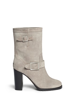 Main View - Click To Enlarge - JIMMY CHOO - 'Dart' python embossed suede boots