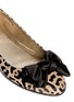 Detail View - Click To Enlarge - JIMMY CHOO - 'Wylie' satin bow leopard print cork flats