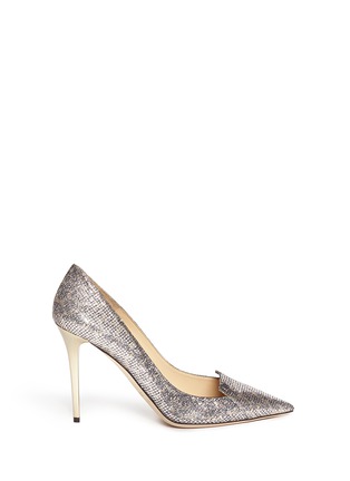 Main View - Click To Enlarge - JIMMY CHOO - 'Avril' glitter leopard print pumps 