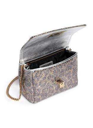 Detail View - Click To Enlarge - JIMMY CHOO - 'Ruby' leopard print glitter clutch